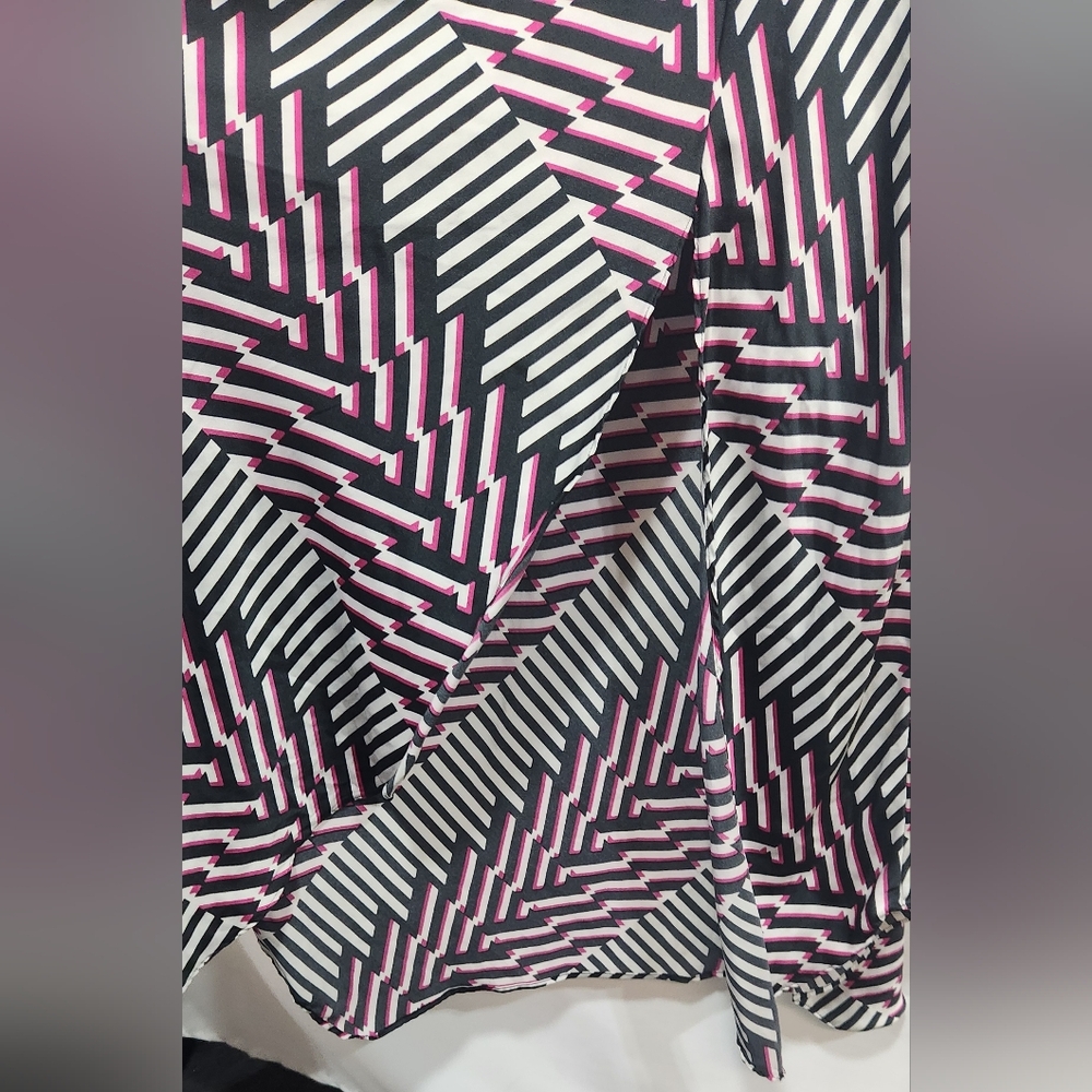 Express Monochrome Black/Pink Striped Dress-Size XL - Picture 6 of 11